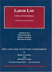 2004 Supplement to Labor Law