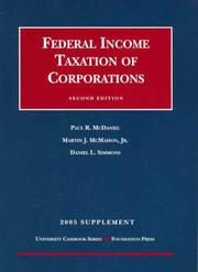 Cover of: Federal Income Taxation of Corporations 2005 Supplement