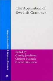 Cover of: Acquisition of Swedish Grammar (Language Acquisition and Language Disorders)