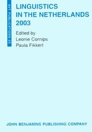 Front cover of Linguistics in the Netherlands, 2003 by Unknown