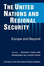 Cover of: The United Nations & Regional Security by 