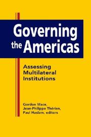 Cover of: Governing the Americas: Assessing Multilateral Institutions