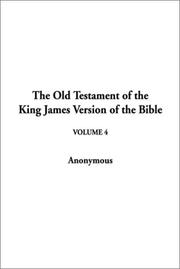 Cover of: The Old Testament of the King James Version of the Bible (Old Testament of the King James Version) by Anonymous