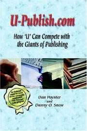 Front cover of U-Publish.com by Dan Poynter