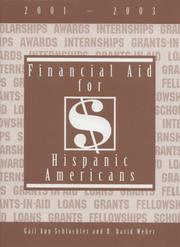 Cover of: Financial Aid for Hispanic Americans, 2001-2003 (Financial Aid for Hispanic Americans)