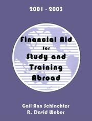 Cover of: Financial Aid for Study & Training Abroad, 2001-2003 (Financial Aid for Study and Training Abroad)