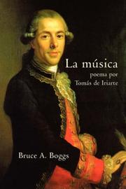 Cover of: La musica by Tomás de Iriarte y Oropesa