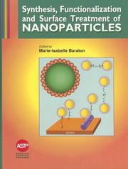 Cover of: Synthesis, Functionalization and Surface Treatment of Nanoparticles by Marie-Isabelle Baraton