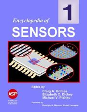 Cover of: Encyclopedia of Sensors (10-Volume Set) by Craig A. Grimes, Elizabeth C. Dickey, Michael V. Pishko, Michael V. Pishko