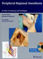 Cover of: Peripheral Regional Anesthesia by Gisela Meier, Johannes, M.D. Buettner