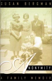 Cover of: Anonymity a Family Memoir