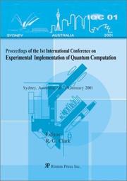 Cover of: Experimental Implementation of Quantum Computation (IQC '01) by Robert Clark