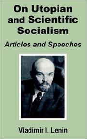 Cover of: V. I. Lenin on Utopian and Scientific Socialism: Articles and Speeches
