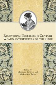 Cover of: Recovering Nineteenth-Century Women Interpreters of the Bible (Symposium Series)