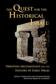 Cover of: The Quest for the Historical Israel by Israel Finkelstein, Amihai Mazar