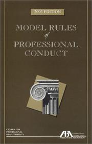 Cover of: Model Rules of Professional Conduct