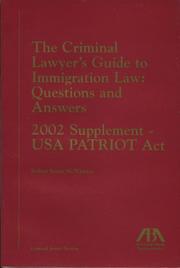 Cover of: Criminal Lawyers Guide to Immigration