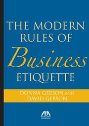 The modern rules of business etiquette by Donna Gerson