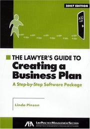 Cover of: The Lawyer's Guide to Creating a Business Plan by Linda Pinson, Linda Pinson