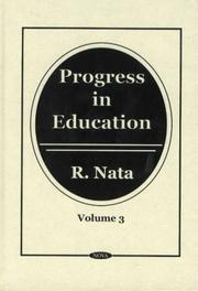 Cover of: Progress in Education Vol. 3