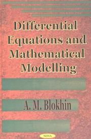 Cover of: Differential Equations and Mathematical Modelling