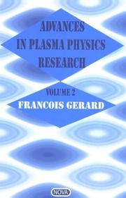 Cover of: Advances in Plasma Physics Research