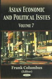 Cover of: Asian Economic and Political Issues by Frank Columbus, Frank Columbus