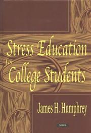 Cover of: Stress Education for College Students | James H. Humphrey