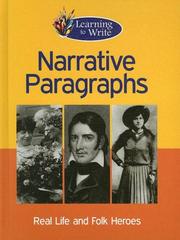Cover of: Narrative Paragraphs (Learning to Write)