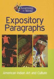 Cover of: Expository Paragraphs (Learning to Write)