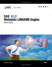 Cover of: SAS 9.1.3 Metadata Libname Engine | SAS Publishing