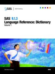 Cover of: SAS 9.1.3 Language Reference: Dictionary, 3-Volume Set