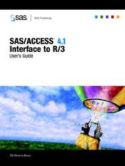 Cover of: SAS/ACCESS 4.1 Interface to R/3: User's Guide