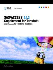 Cover of: SAS/ACCESS 9.1.3 Supplement for Teradata by Sas Pub.