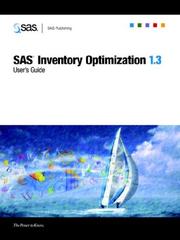 Cover of: SAS(R) Inventory Optimization 1.3: User's Guide