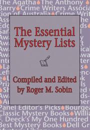 Cover of: The Essential Mystery Lists by Roger M Sobin
