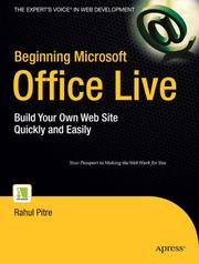 Cover of: Beginning Microsoft Office Live | Rahul Pitre