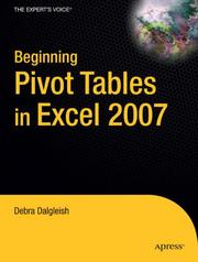 Cover of: Beginning Pivot Tables in Excel 2007 by Debra Dalgleish, Debra Dalgleish