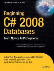 Cover of: Beginning C# 2008 Databases | Vidya Vrat Agarwal