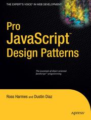 Cover of: Pro JavaScript Design Patterns by Ross Harmes, Dustin Diaz