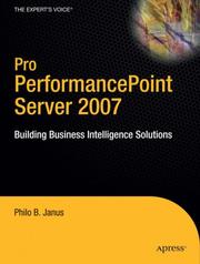 Cover of: Pro PerformancePoint Server 2007 by Philo Janus
