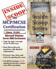 Cover of: InsideScoop to MCP/MCSE Exam 70-290 Windows Server 2003 Certification: Managing and Maintaining a Microsoft Windows Server 2003 Environment (With CD-ROM Exam) Second Edition