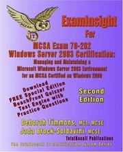 Cover of: ExamInsight For MCSA Exam 70-292 Windows Server 2003 Certification: Managing and Maintaining a Microsoft Windows Server 2003 Environment for an MCSA Certified ...  Brock-(With Download Exam) Second Edition