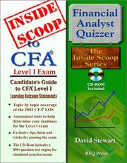 Cover of: InsideScoop to Chartered Financial Analyst Level I: Candidate's Guide to CFA Level I Learning Outcome Statements (with CD Exam)