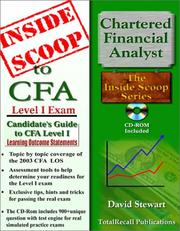 Cover of: InsideScoop to Candidate's Guide to (CFA) Chartered Financial Analyst 2003 Level I Learning Outcome Statements (With CD-ROM Exam) (InsideScoop)