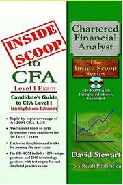 Cover of: InsideScoop to the Candidate's Guide to (CFA) Chartered Financial Analyst 2004 Level I Learning Outcome Statements