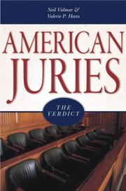 Cover of: American Juries by Neil Vidmar, Valerie P. Hans