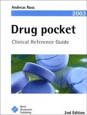 Cover of: Drug Pocket Clinical Reference Guide, 2003 by Andreas Russ