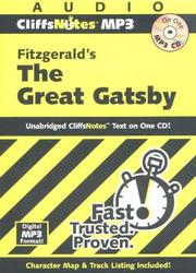 Cover of: Cliffsnotes Fitzgerald