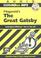 Cover of: Cliffsnotes Fitzgerald's the Great Gatsby